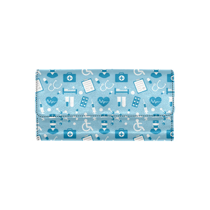 Medical Pattern Print Design 05 Women's Trifold Wallet