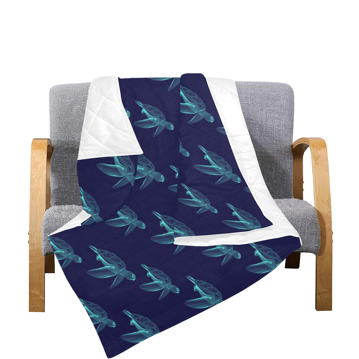 Sea Turtle Pattern Print Design T04 Premium Quilt