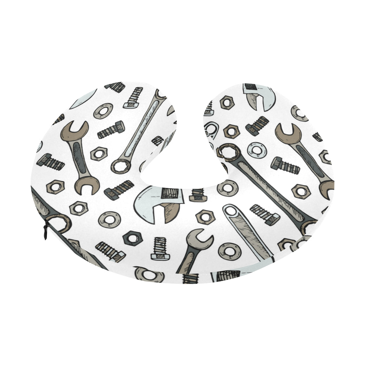 Mechanic Pattern Print Design 03 U-Shaped Travel Neck Pillow