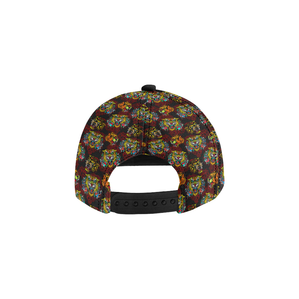 Tattoo Tiger Colorful Design Snapback Cap