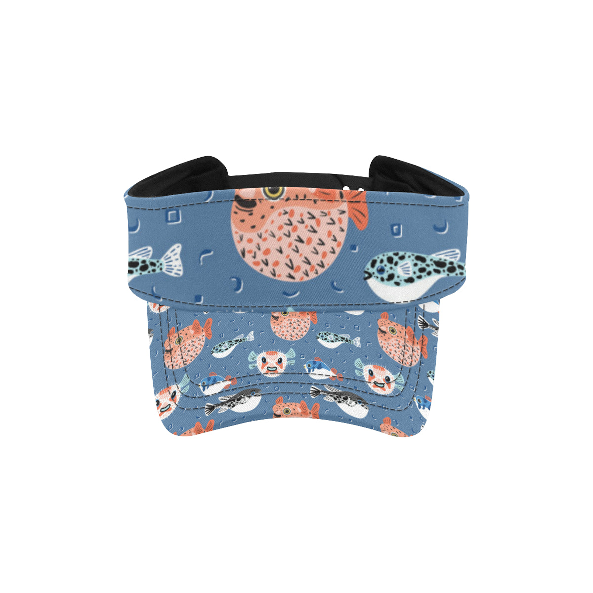 Fugu Pattern Print Design 02 Unisex Sun Visor
