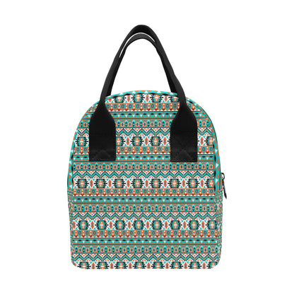 Indian Navajo Ethnic Themed Design Print Insulated Lunch Bag