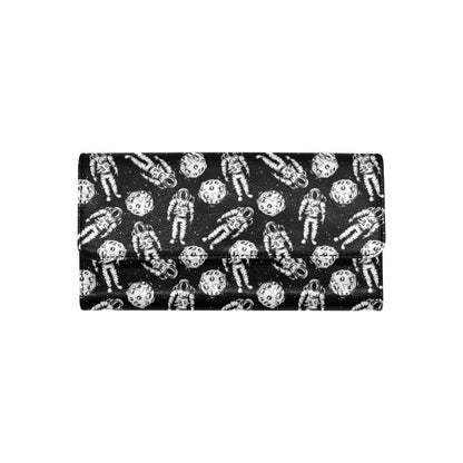 Astronaut Pattern Print Design 03 Women's Trifold Wallet