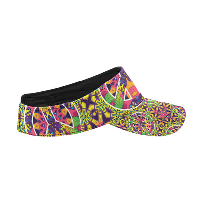 Peace Sign Pattern Print Design A04 Unisex Sun Visor