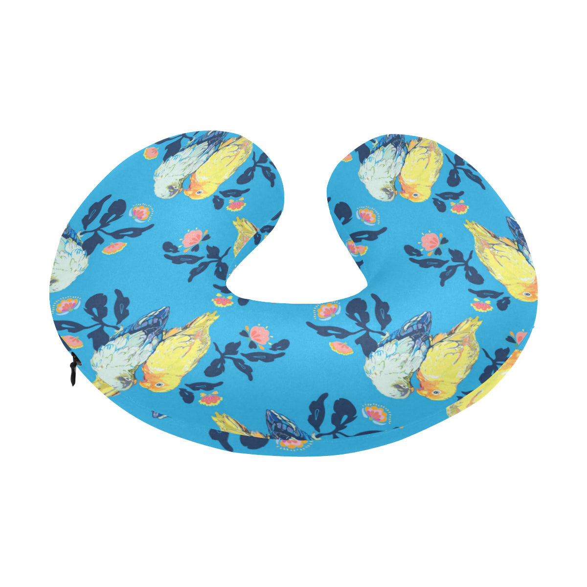 Lovebird Pattern Print Design 03 U-Shaped Travel Neck Pillow