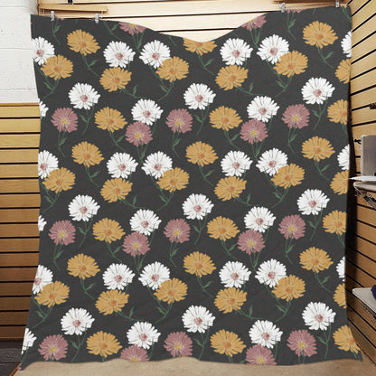 Daisy Pattern Print Design DS04 Premium Quilt