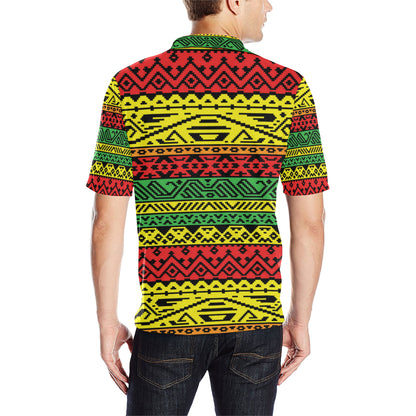 Rastafarian Pattern Print Design A02 Men Polo Shirt