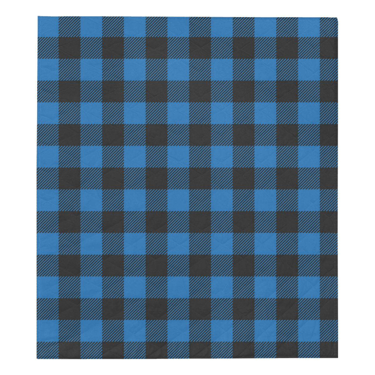 Buffalo check Blue Pattern Print Design 03 Premium Quilt