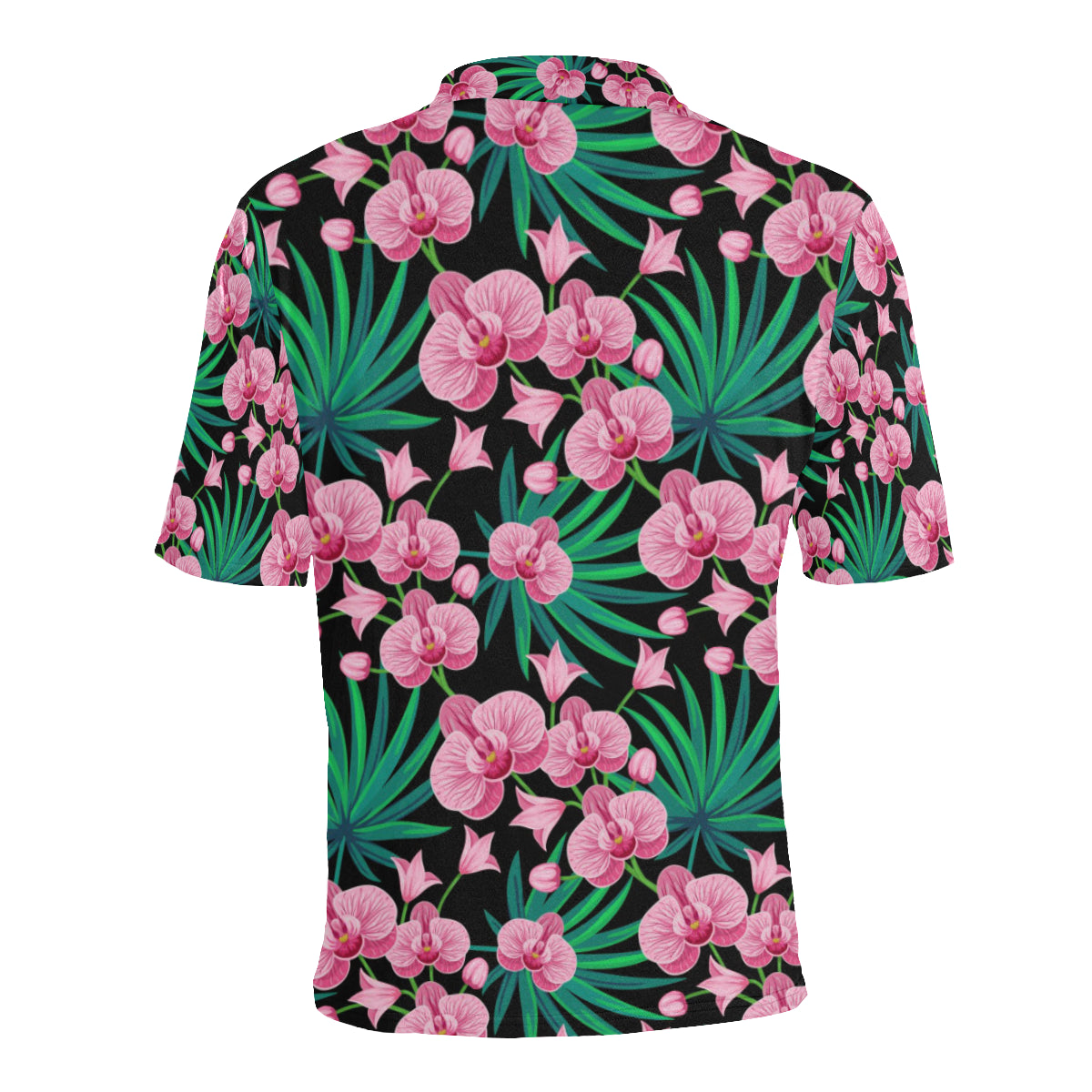 Orchid Pink Pattern Print Design OR06 Men Polo Shirt