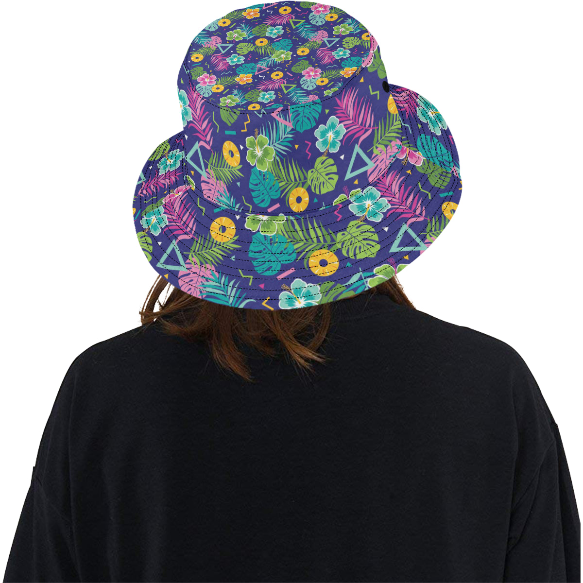 Hawaiian Themed Pattern Print Design H014 Unisex Bucket Hat