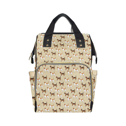 Beagle Pattern Print Design 01 Diaper Bag Backpack