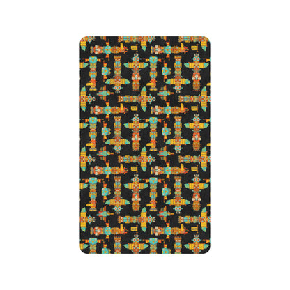 Totem Pole Cartoon Print Rubber Doormat