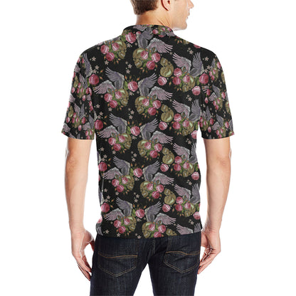 Angel Wings Pattern Print Design 06 Men Polo Shirt