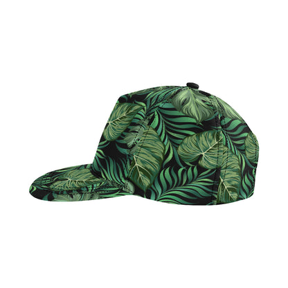 Green Fresh Tropical Palm Leaves Snapback Cap