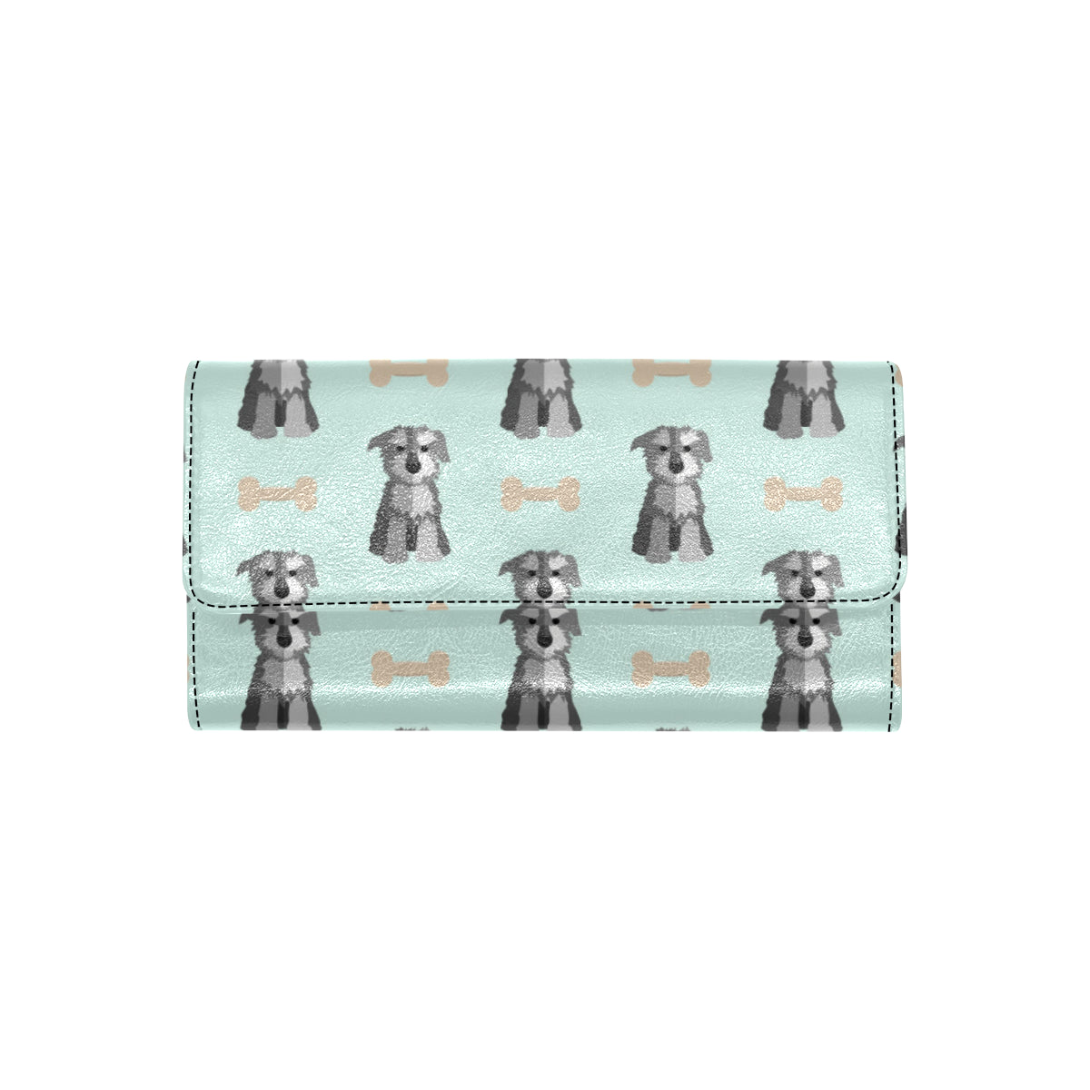 Schnauzers Pattern Print Design A03 Women's Trifold Wallet