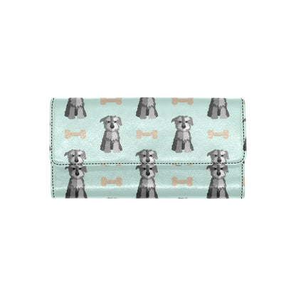 Schnauzers Pattern Print Design A03 Women's Trifold Wallet