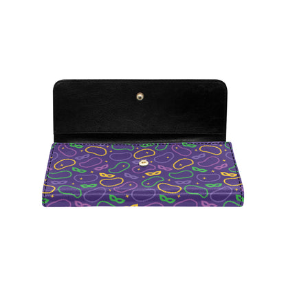 Mardi Gras Pattern Print Design 04 Women's Trifold Wallet
