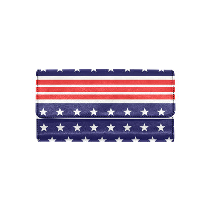 Patriotic Pattern Print Design A04 Women's Trifold Wallet