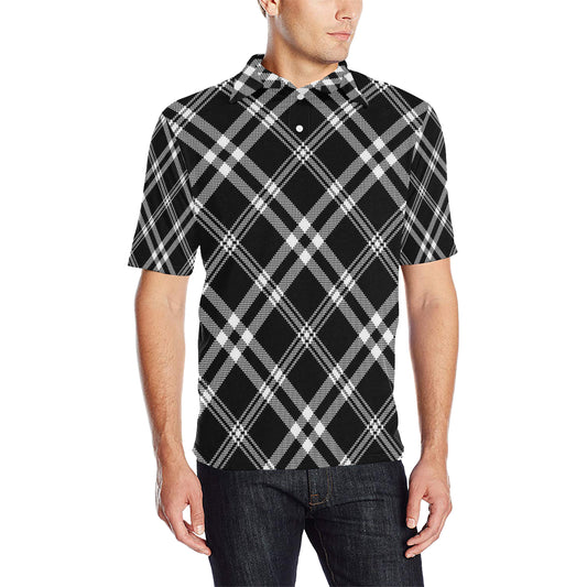 Madras Pattern Print Design 03 Men Polo Shirt