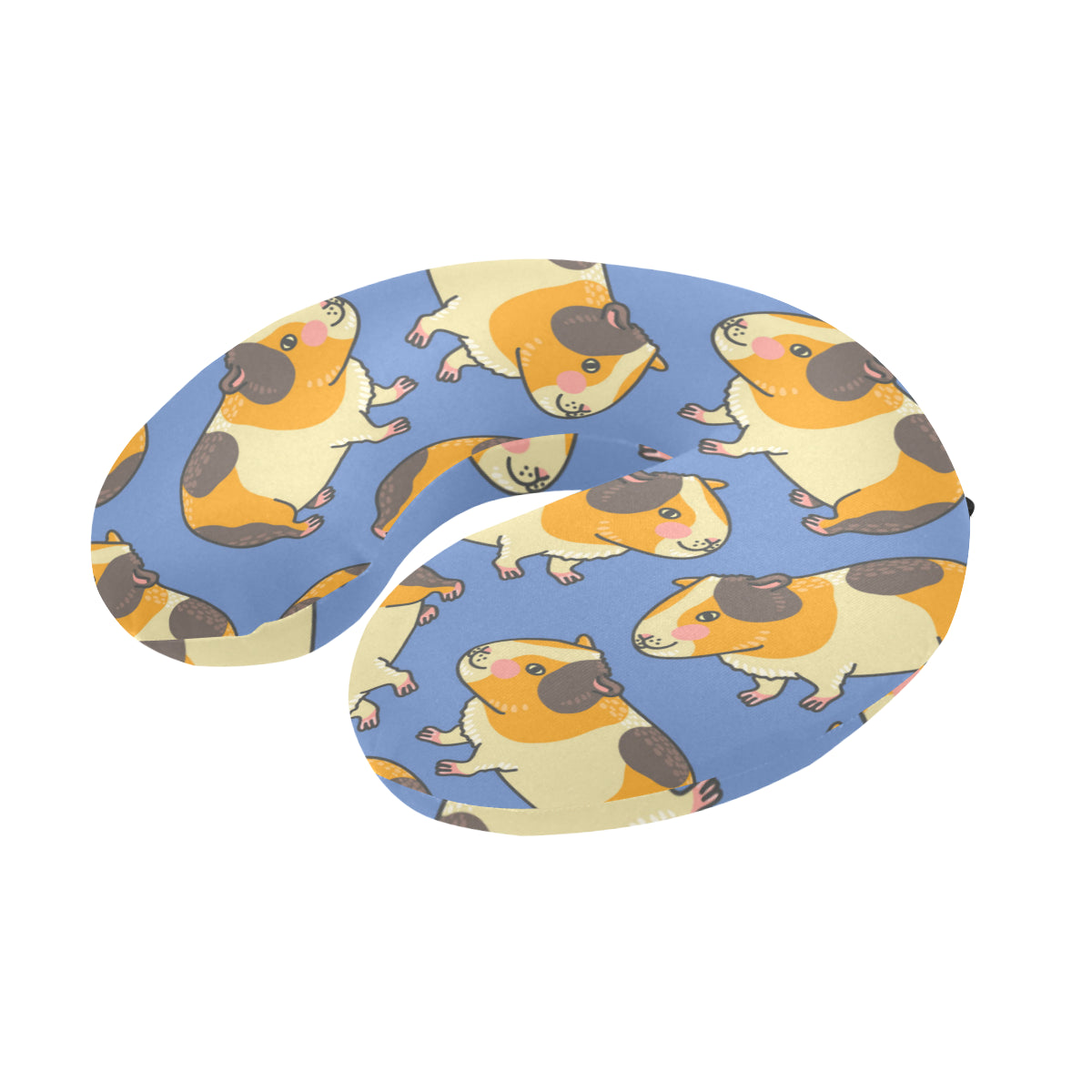 Guinea Pig Pattern Print Design 01 U-Shaped Travel Neck Pillow