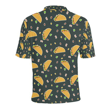 Taco Pattern Print Design TC02 Men Polo Shirt