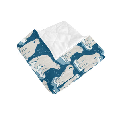 Polar Bear Pattern Print Design PB03 Premium Quilt