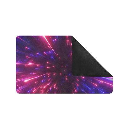 Celestial Purple Blue Neon Speed Light Rubber Doormat