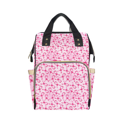 Breast cancer Pattern Print Design 04 Diaper Bag Backpack