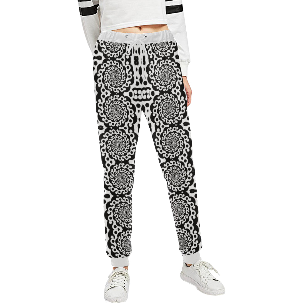 Yin Yang Spiral Design Print Unisex Sweatpants