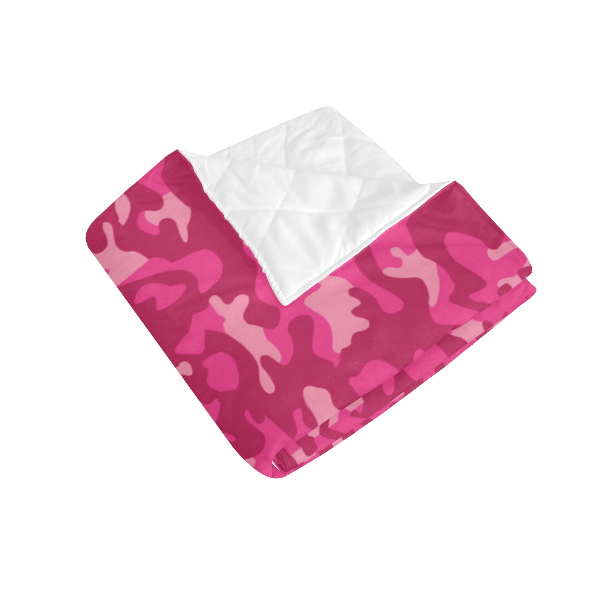 Camo Pink Pattern Print Design 01 Premium Quilt
