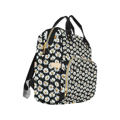 Daisy Print Pattern Diaper Bag Backpack