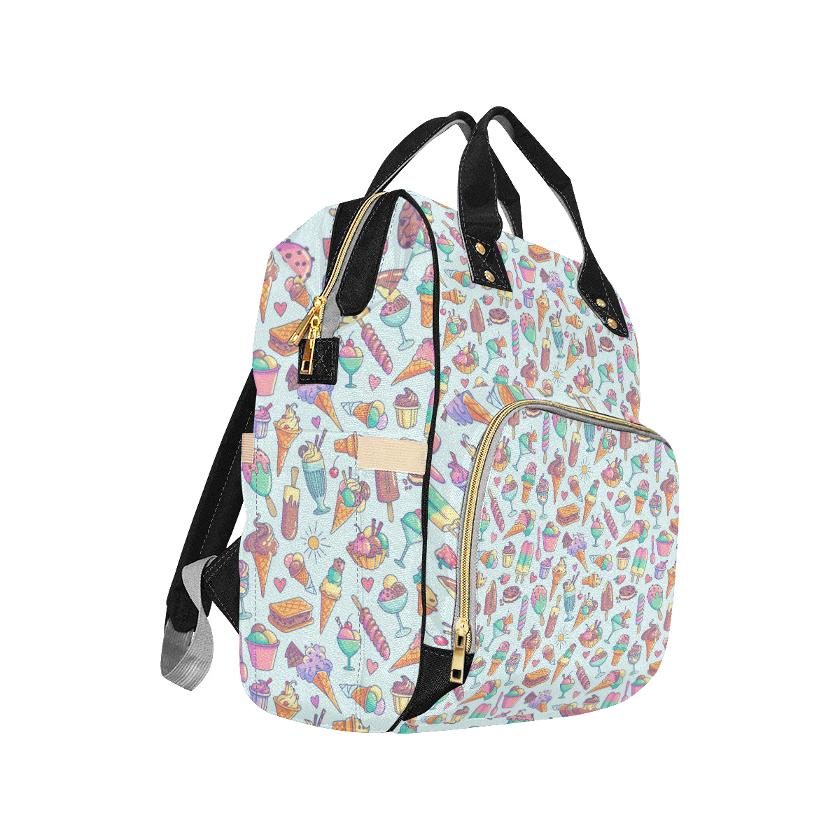 Ice Cream Pattern Print Design IC02 Diaper Bag Backpack