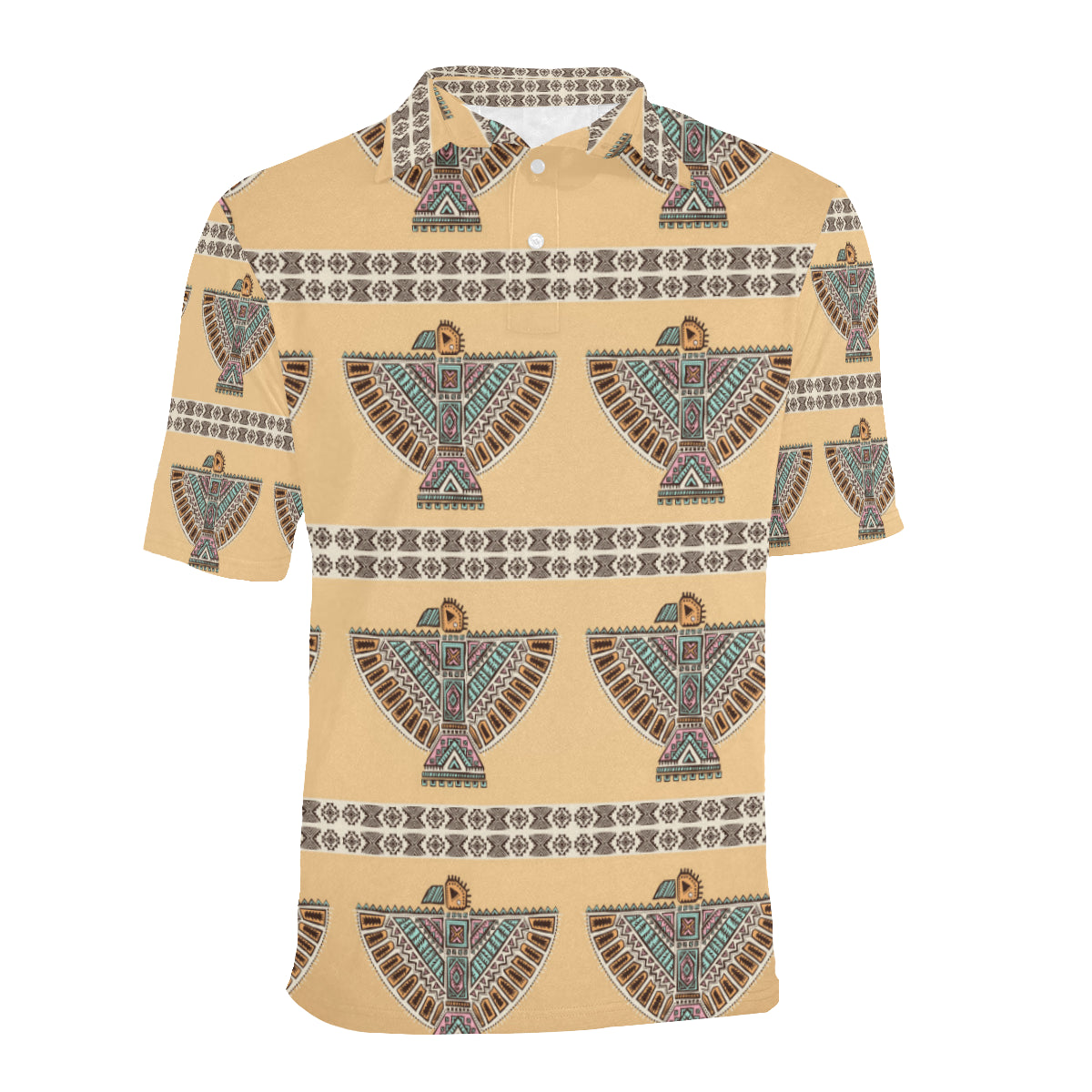 Native American Eagle Pattern Men Polo Shirt