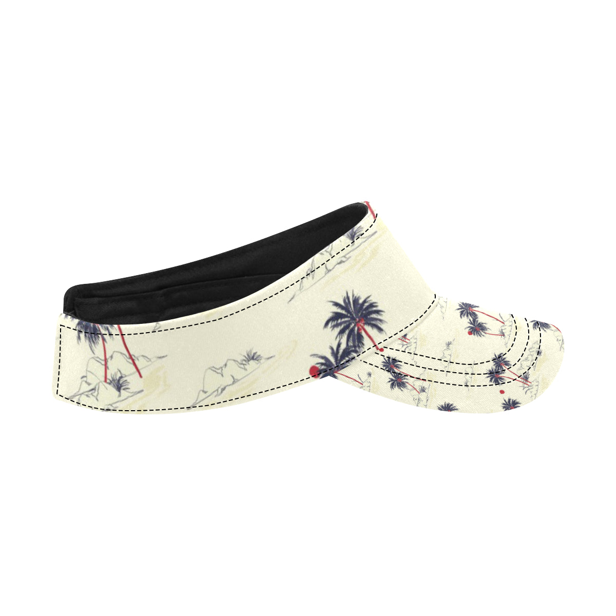 Palm Tree Pattern Print Design PT08 Unisex Sun Visor