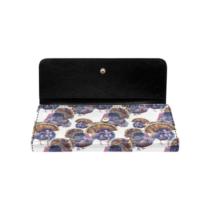 Turkey Pattern Print Design 01 Women's Trifold Wallet