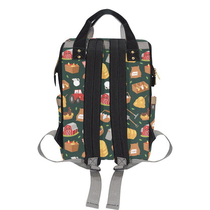Agricultural Farm Print Design 02 Diaper Bag Backpack