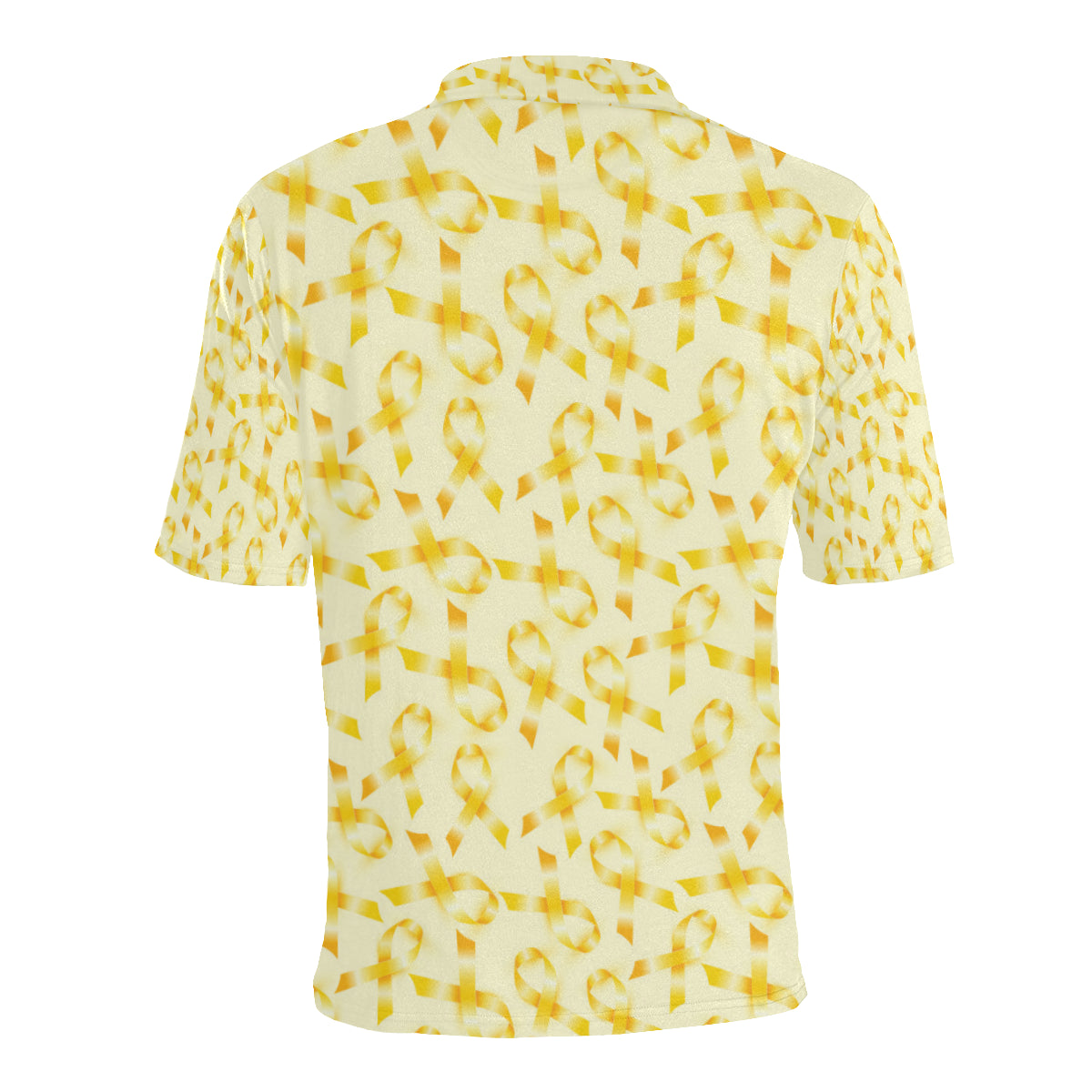 Childhood cancer Pattern Print Design 01 Men Polo Shirt