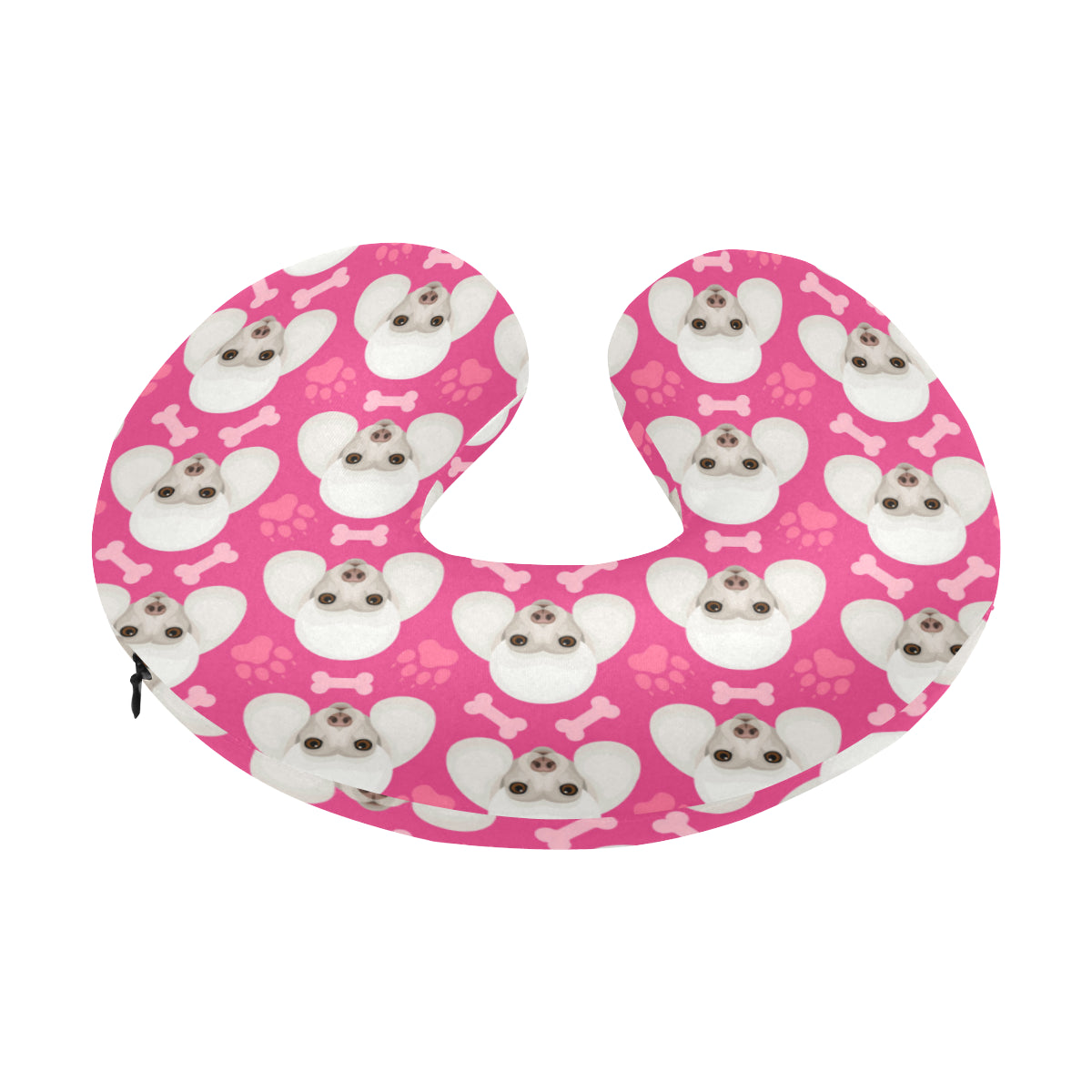 Poodle Pattern Print Design A04 U-Shaped Travel Neck Pillow