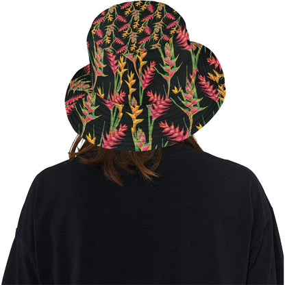 Heliconia Pattern Print Design HL01 Unisex Bucket Hat