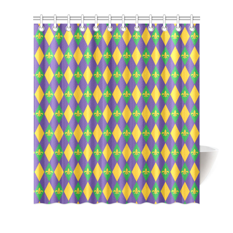Mardi Gras Pattern Print Design 05 Shower Curtain