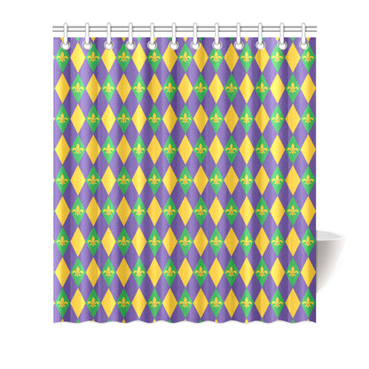 Mardi Gras Pattern Print Design 05 Shower Curtain