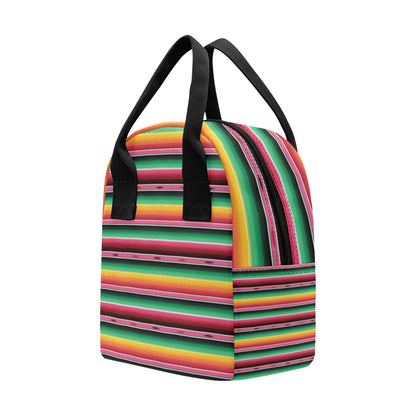 Mexican Blanket Classic Print Pattern Insulated Lunch Bag