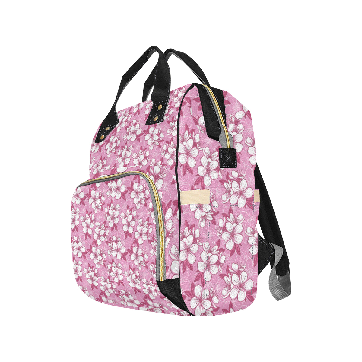 Cherry Blossom Pattern Print Design CB02 Diaper Bag Backpack