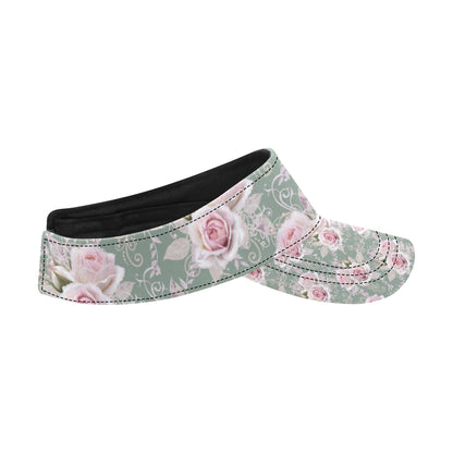 Rose White Pattern Print Design RO012 Unisex Sun Visor