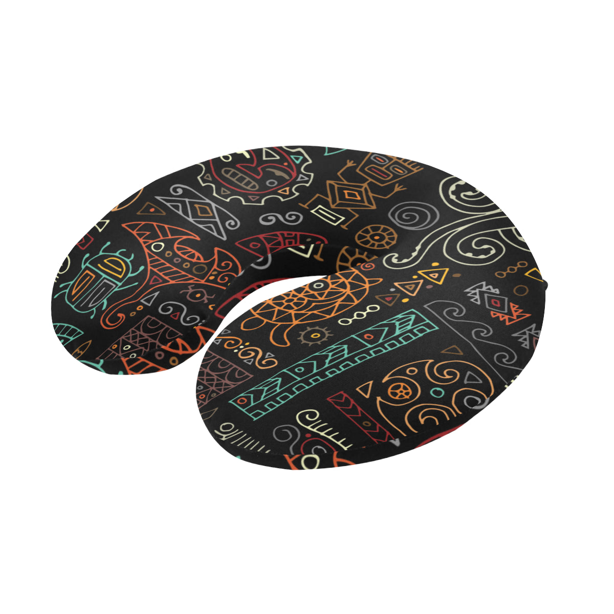 Polynesian Pattern Print Design A04 U-Shaped Travel Neck Pillow