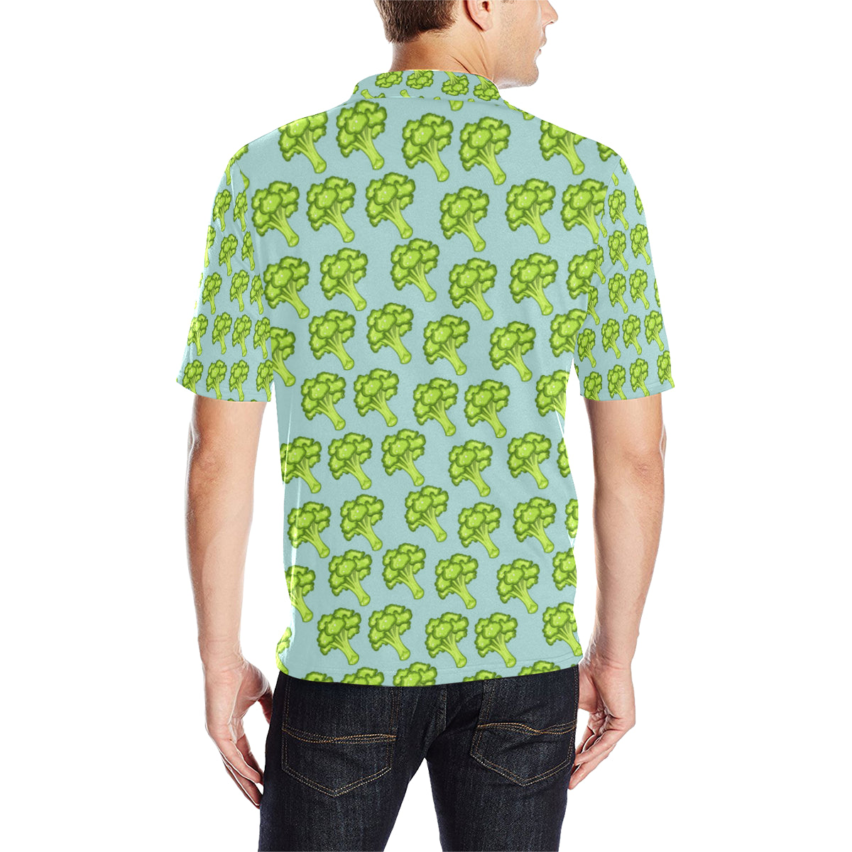 Broccoli Pattern Print Design 02 Men Polo Shirt