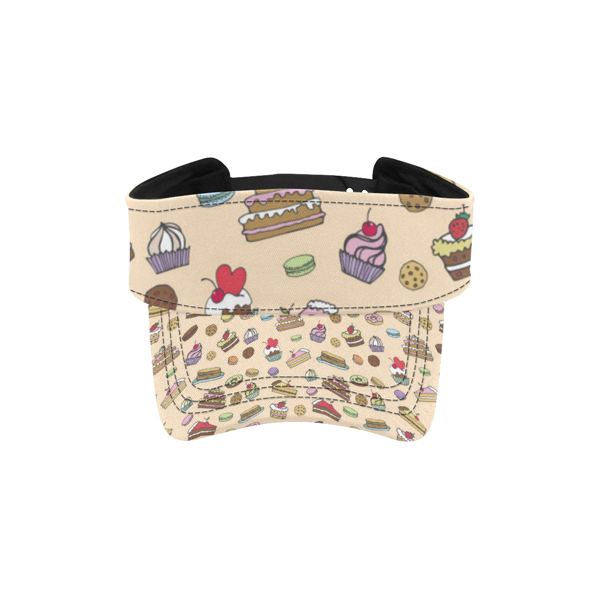 Cake Pattern Print Design 03 Unisex Sun Visor