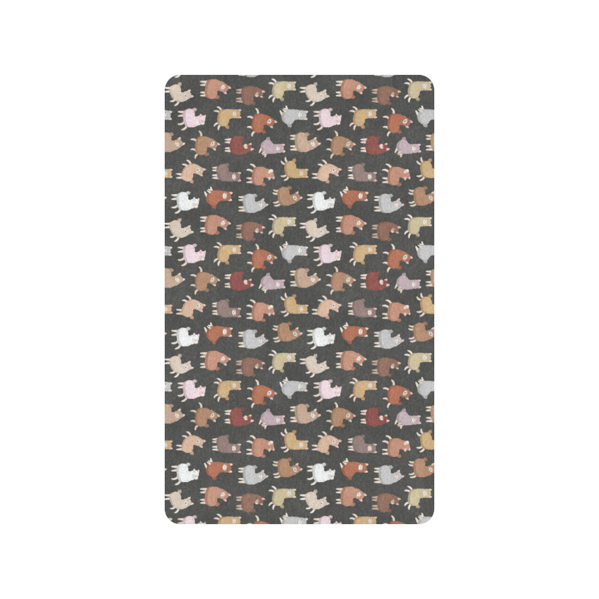 Alpaca Cute Design Themed Print Rubber Doormat