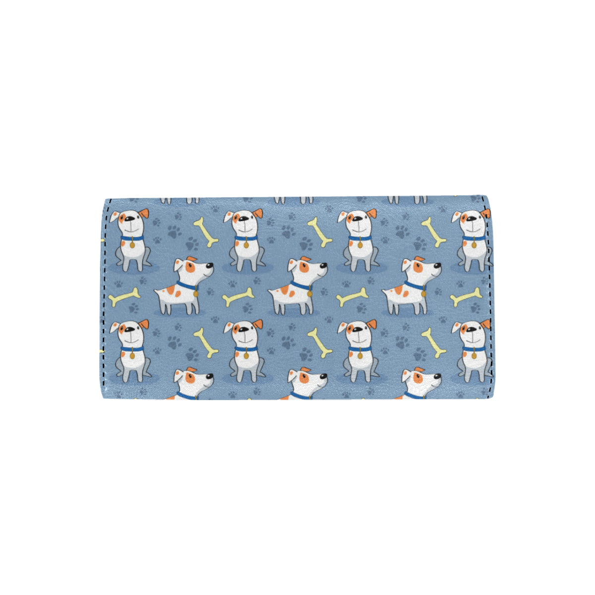 Bull Terriers Pattern Print Design 04 Women's Trifold Wallet