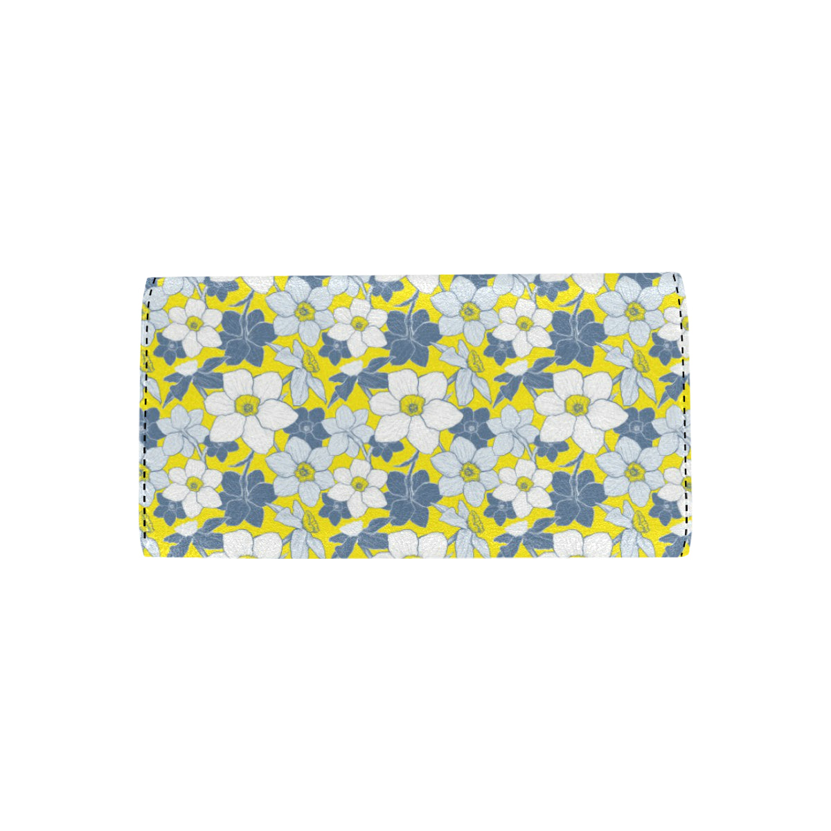 Daffodils Pattern Print Design 01 Women's Trifold Wallet